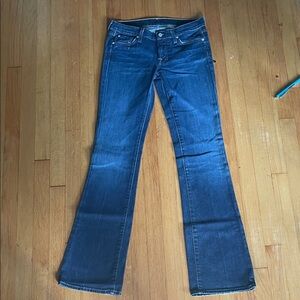 7 For All Mankind Dark Blue Flare Jeans never worn low rise y2k vintage